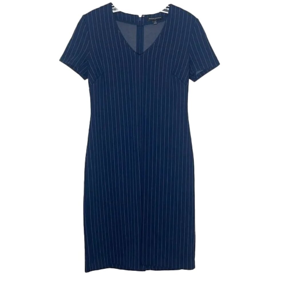 Banana Republic Navy Blue Pinstripe Dress